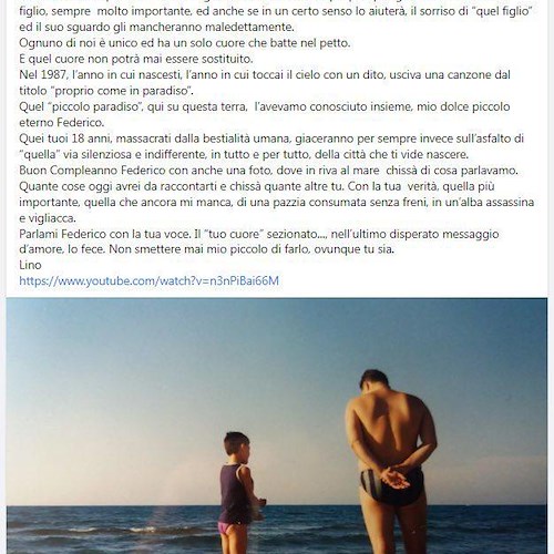 Caso Federico Aldrovandi: il papà gli augura buon compleanno con un post su Facebook. Oggi avrebbe compiuto 35 anni