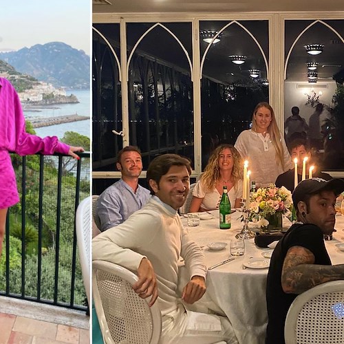 Chiara Ferragni e Fedez arrivano in Costiera Amalfitana, cena in famiglia all’Hotel Santa Caterina