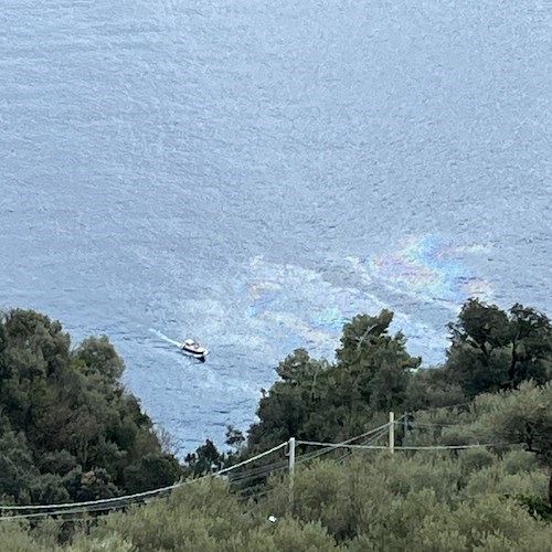 Chiazza di carburante sulle acque di Positano, la denuncia di un residente /foto