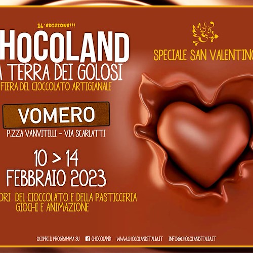"Chocoland", a Napoli un cuore da 100 chili per la 14ma edizione della fiera del cioccolato artigianale