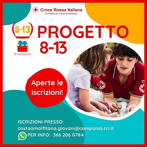 Costiera Amalfitana, al via il progetto "Mano Nella Mano con la CRI” per la formazione dei ragazzi dagli 8 ai 13 anni 