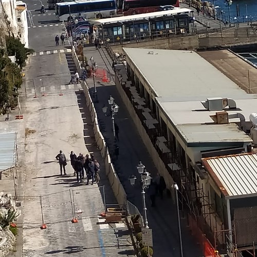 Costone dissequestrato, dopo tre settimane al via lavori di messa in sicurezza del fronte franato ad Amalfi