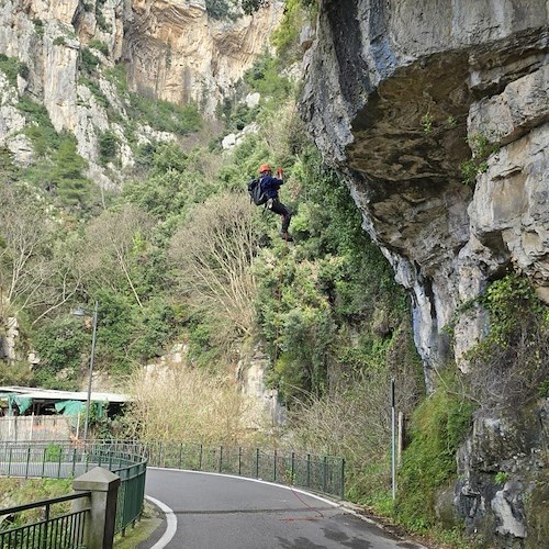 Costoni rocciosi a Positano, ora i rilievi di natura strumentale: riorganizzate chiusure al traffico tra Montepertuso-Nocelle<br />&copy; Comune di Positano