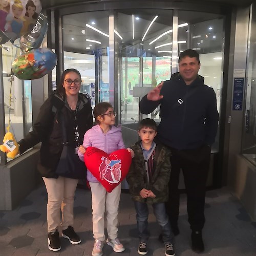 Da Castellammare a Boston per grave cardiopatia, la piccola Mariarosaria dimessa dall'ospedale 