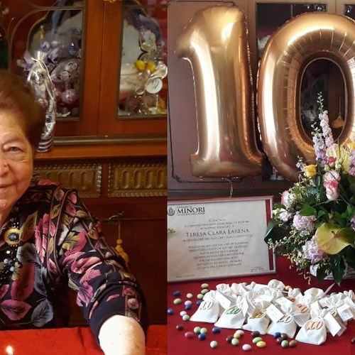 Da Minori a Roma gli auguri alla signora Teresa Clara che compie 100 anni