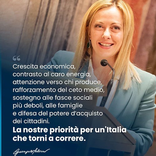 Dalla crescita economia al contrasto del caro energia, Meloni esalta gli interventi del suo Governo: «L'Italia torna a correre»