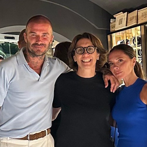 David e Victoria Beckham al Ristorane Aurora <br />&copy; Ristorante Aurora