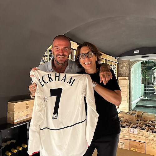 David Beckham al Ristorane Aurora <br />&copy; Ristorante Aurora