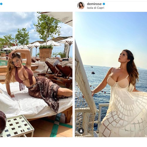 Demi Rose Mawby, la modella inglese anti Kardashian in vacanza a Positano 