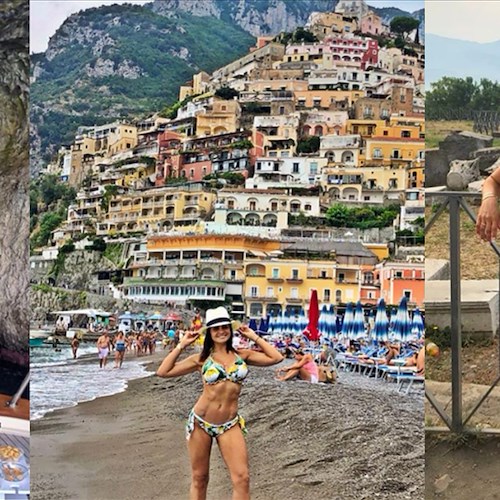 Di giorno poliziotto e di sera modella: Samantha Sepulveda in vacanza tra Capri, Positano e Pompei