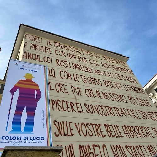 Dieci anni senza Lucio Dalla, Sorrento ricorda l'artista con un murale di Jorit 
