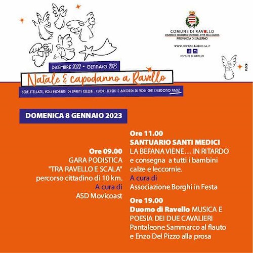 Domani 8 gennaio la gara podistica “Tra Ravello e Scala”, il programma e le modifiche alla viabilità 
