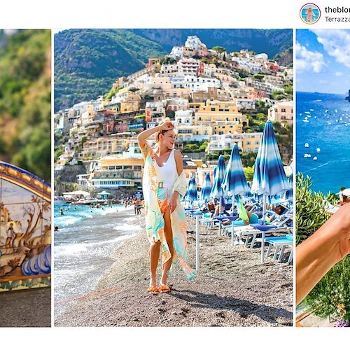 Dominika Trzaska la travel blogger "The Blonde Flamingo" innamorata di Positano e della Costa d'Amalfi