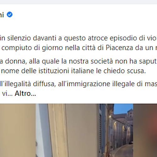 Donna violentata in strada a Piacenza, Meloni pubblica il video dello stupro e scoppia la polemica 