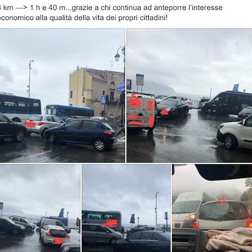 E' bastata una semplice pioggia per scatenare il caos in Costa d'Amalfi