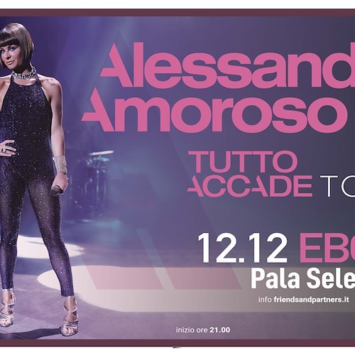 Eboli, 12 dicembre lo show di Alessandra Amoroso al PalaSele: biglietti ancora disponibili 