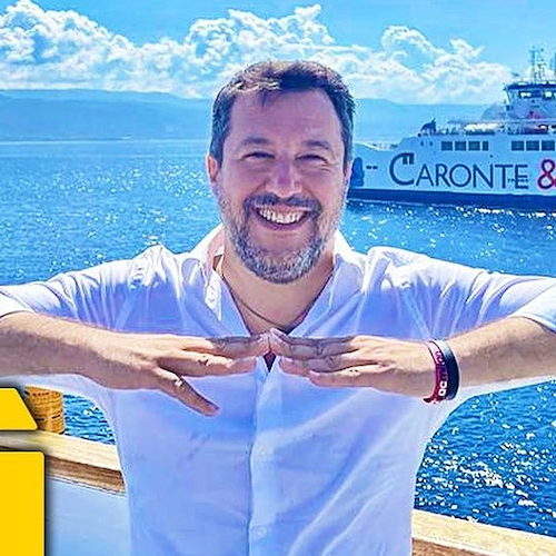 Elezioni, Salvini vuole il Ponte sullo Stretto: «È ora di dire sì ad un'opera fondamentale e necessaria»