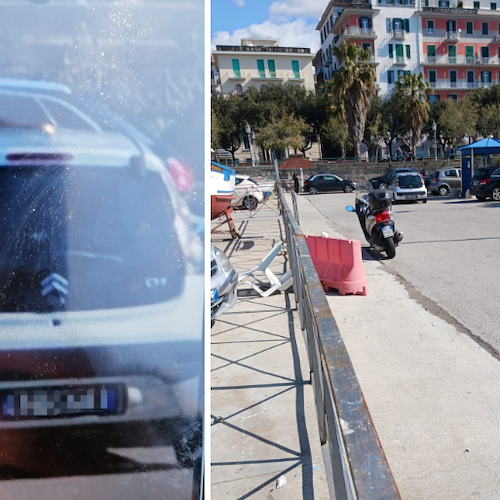 Entrano nel porto turistico con l'auto e abbandonano rifiuti: incivili in azione a Salerno 