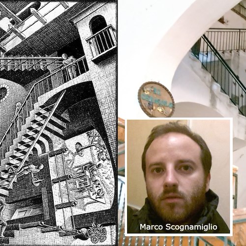 Escher ha rappresentato Amalfi nell’opera “Relatività”? La scoperta di Scognamiglio e Amato