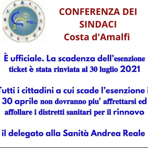Esenzione ticket: in Campania proroga scadenza al 30 luglio 
