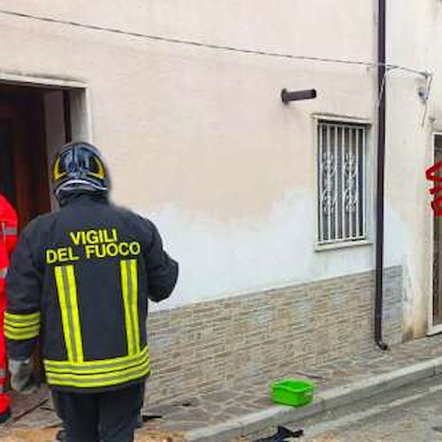 Esplosione bombola di gas a Sturno<br />&copy; Vigili del Fuoco
