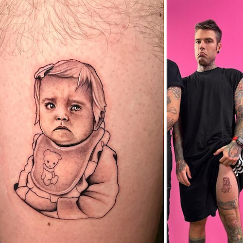 Fedez continua a far discutere: si tatua la figlia Vittoria e sui social viene sommerso da commenti negativi