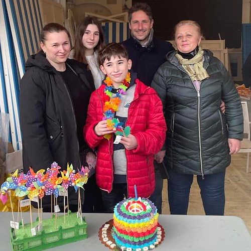 Festa di compleanno con il sindaco di Positano per il piccolo Andrii