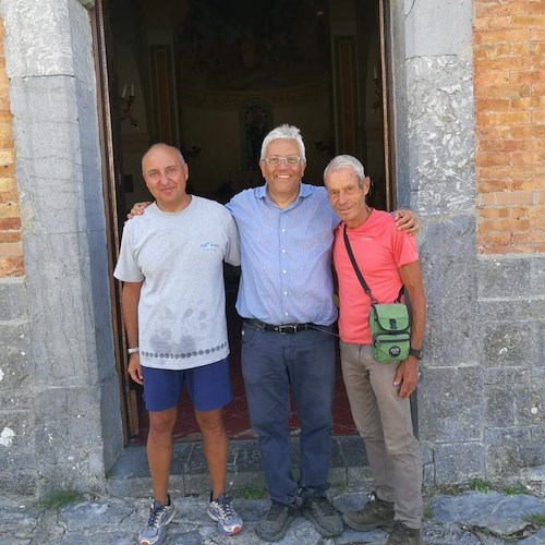 Filippo Civale sull'Avvocata con il Presidente dell'ordine dei giornalisti Carlo Verna /foto