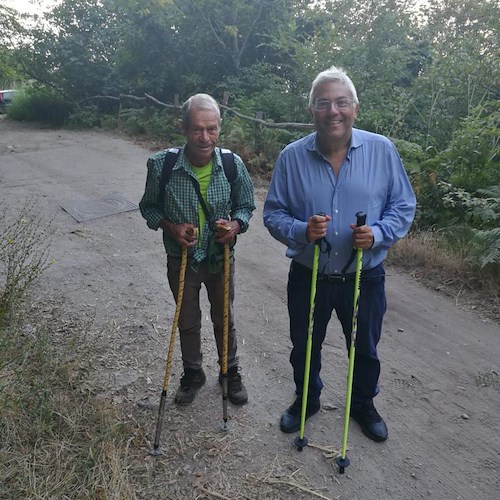 Filippo Civale sull'Avvocata con il Presidente dell'ordine dei giornalisti Carlo Verna /foto