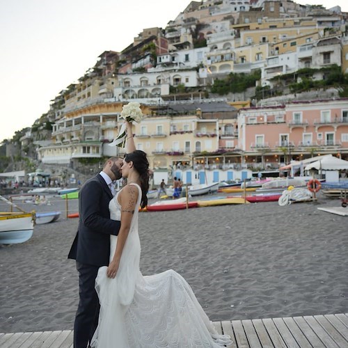 Fiori d'Arancio a Positano per Erica Addabbo e Vincenzo Villani /foto