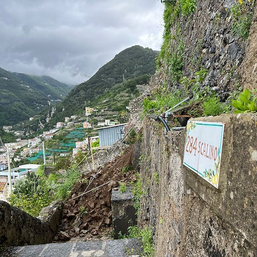 Frana a Minori, Sindaco Reale: «Stiamo lavorando per riaprire il Sentiero dei Limoni»