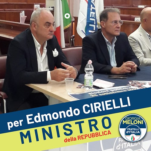 Fratelli d'Italia, Carpentieri vuole Cirielli come Ministro della Repubblica: «Giusto riconoscimento al suo lungo impegno politico»
