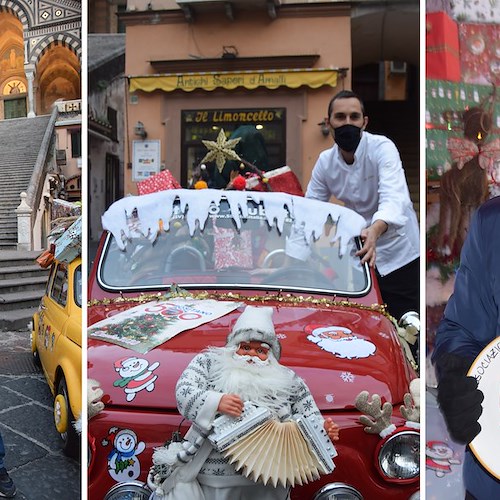 Fuori programma: il Club auto storiche Positano porta il Natale in 500 ad Amalfi e Atrani /Foto /Video