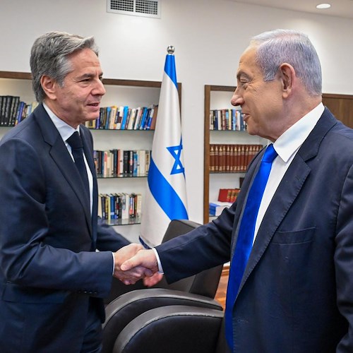 Blinken e Netanyahu<br />&copy; pagina FB Primo ministro israeliano