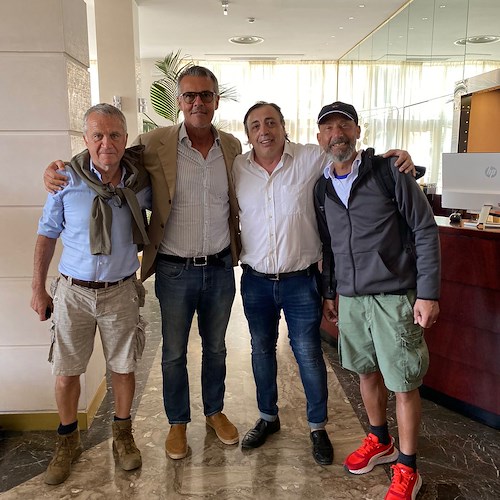 Gianluca Vialli a Maiori con Enzo Mammato, ospite dell'Hotel Reginna /foto