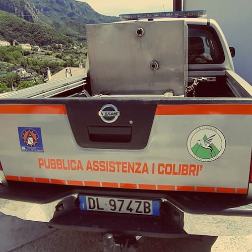 Grazie alle donazioni un nuovo mezzo di soccorso a salvaguardia del territorio per "I Colibrì Costa d'Amalfi" 