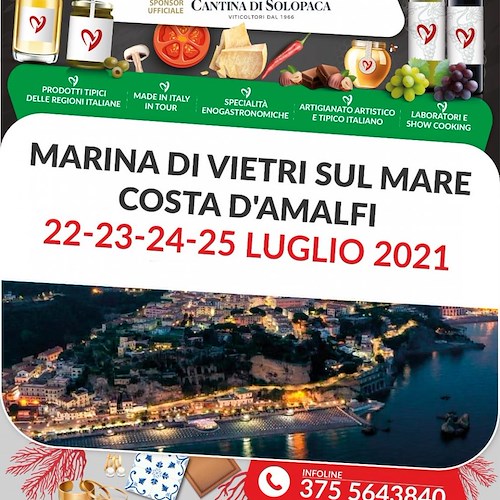 “Gusto Italia in tour” arriva a Vietri sul Mare: appuntamenti dal 22 al 25 luglio 