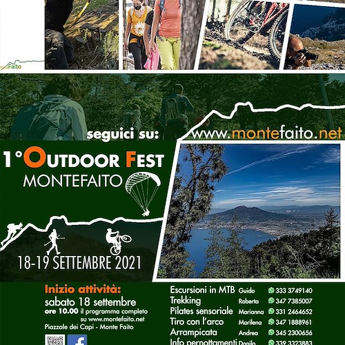 Il 18 e 19 settembre si terrà il 1° Outdoor Fest a Monte Faito