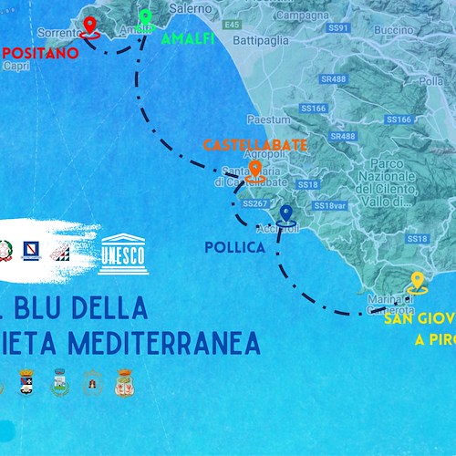 "Il Blu della Dieta Mediterranea", le costiere Amalfitana e Cilentana insieme per un itinerario internazionale