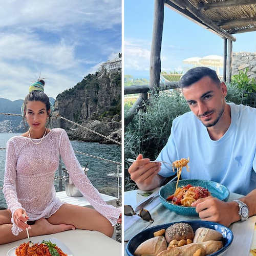Il calciatore Juan Iglesias e la modella Estela Grande terminano la vacanza da sogno in Costa d'Amalfi 