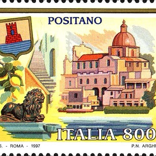 Il francobollo del 1997 che raffigura Positano, una chicca per i collezionisti