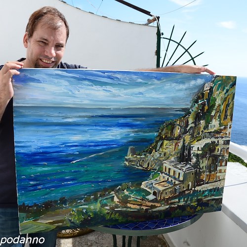 Il pittore cubano di fama internazionale Vicente Hernandez a Positano