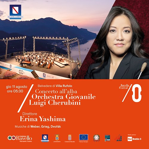 Il "Ravello Festival" pronto ad accogliere Erina Yashima, sarà la prima donna a dirigere il "Concerto all’alba"