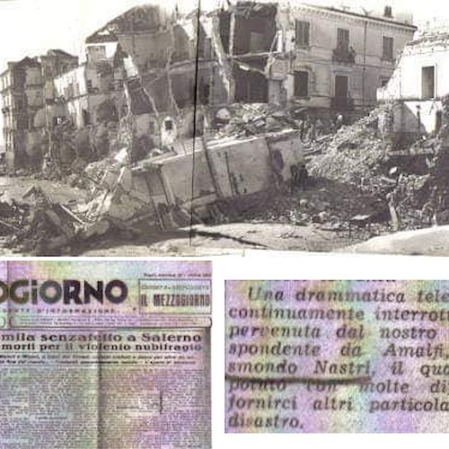 Il ricordo di Sigismondo Nastri dell'alluvione del 25 ottobre 1954 a Maiori 