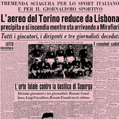 Il ricordo indelebile del grande Torino nel post di Sigismondo Nastri