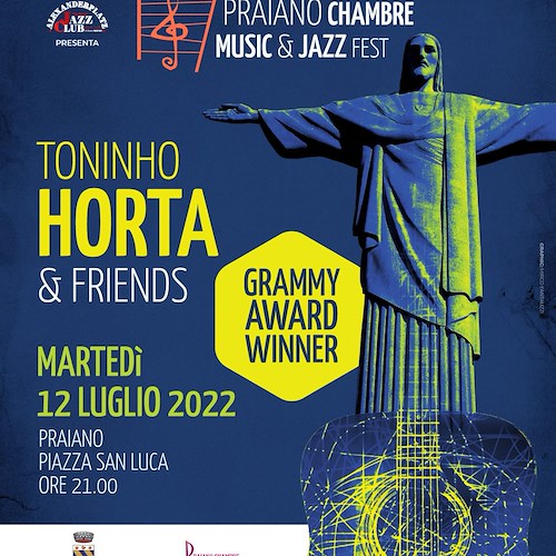 Il tour di Toninho Horta fa tappa in Costa d'Amalfi, 12 luglio l'esibizione al Praiano Chambre and Jazz Music Fest