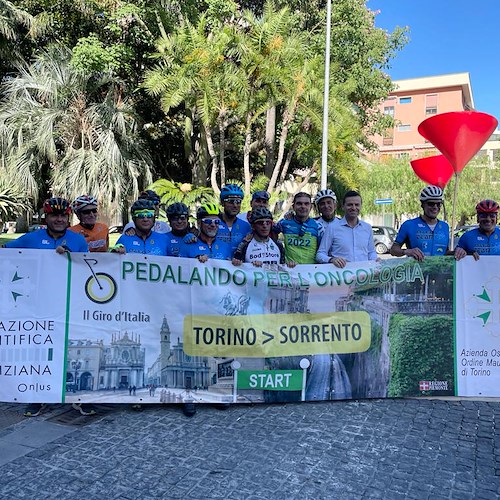 In bici da Torino a Sorrento per la ricerca oncologica, l'iniziativa del dottor Massimo Di Maio