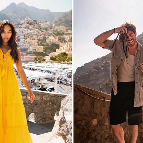 In Costa d'Amalfi la fuga romantica di Luca Vezil e Virginia Stablum: tappa anche a Positano / FOTO 