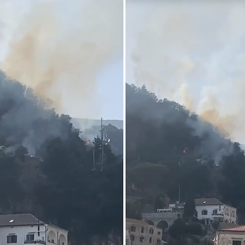 Incendio ad Amalfi, vigili del fuoco in azione / FOTO - VIDEO 
