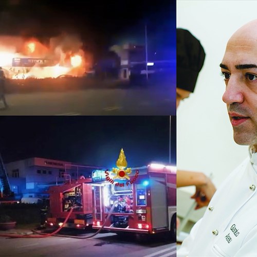 Incendio devasta laboratorio di Gianluca Aresu, Sal De Riso: «Aiutiamolo a rialzarsi!»